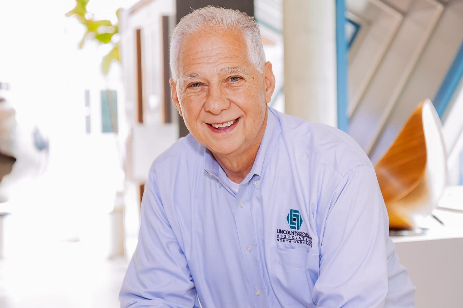lincoln-county-nc-economic-development-team-headshot-light-blue-shirt